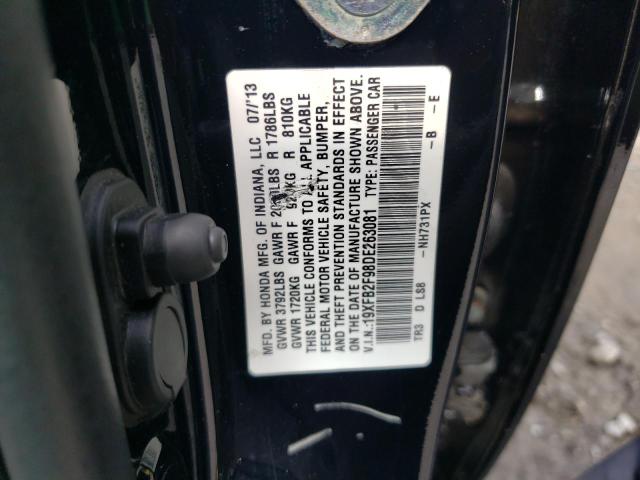 19XFB2F98DE263081 - 2013 HONDA CIVIC EXL Qara foto 10