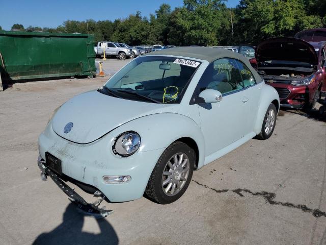 3VWCM31Y65M355893 - 2005 VOLKSWAGEN NEW BEETLE 蓝色 照片 2