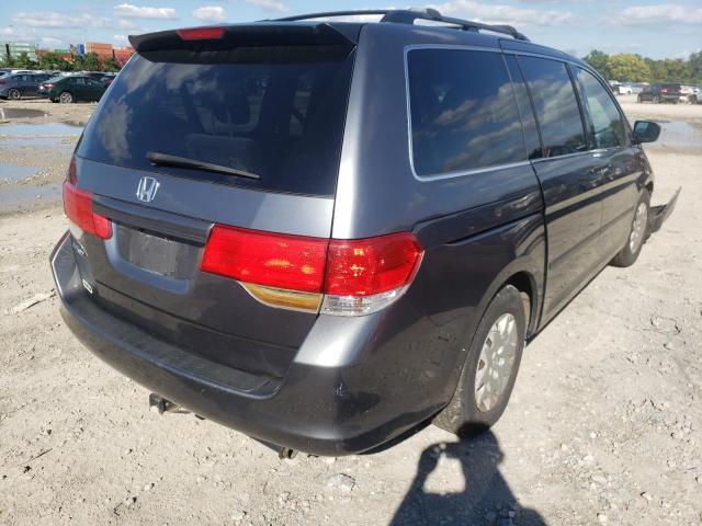 5FNRL3H26AB079375 - 2010 HONDA ODYSSEY LX GRAY photo 4