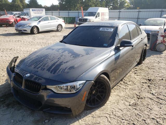 WBA8B7G39HNU38372 - 2017 BMW 340 XI GRAY photo 2