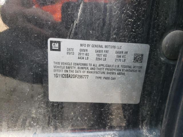 1G11C5SA2DF296777 - 2013 CHEVROLET MALIBU 1LT 石墨色 照片 10