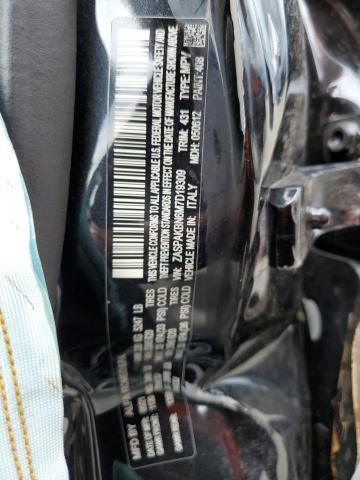 ZASPAKBN6M7D19309 - 2021 ALFA ROMEO STELVIO TI BLACK photo 10