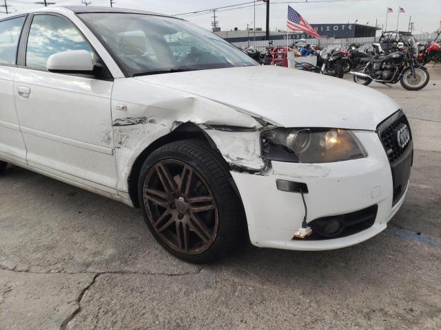 WAUKD78P98A183120 - 2008 AUDI A3 WHITE photo 9