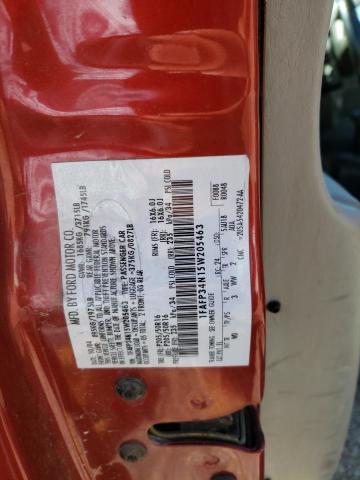 1FAFP34N15W205463 - 2005 FORD FOCUS ZX4 RED photo 10