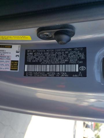 JTKJF5C74D3047599 - 2013 TOYOTA SCION TC ნაცრისფერი ფოტო 10