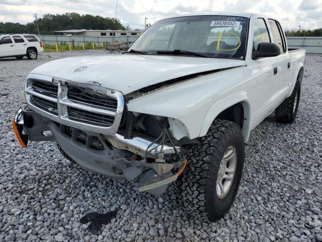 1D7HG48NX4S751676 - 2004 DODGE DAKOTA QUA WHITE photo 2