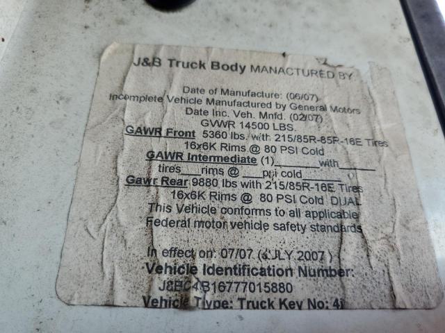 J8BC4B16777015880 - 2007 CHEVROLET TILT MASTE WHITE photo 10