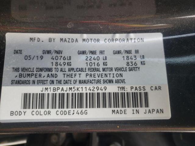 JM1BPAJM5K1142949 - 2019 MAZDA 3 GRAY photo 10