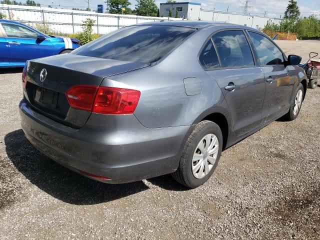 3VW2K7AJ0DM359531 - 2013 VOLKSWAGEN JETTA BASE GRAY photo 4