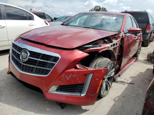 1G6AV5S82E0147145 - 2014 CADILLAC CTS VSPORT RED photo 2