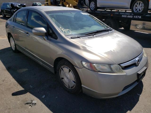 JHMFA36207S024488 - 2007 HONDA CIVIC HYBR GRAY photo 1