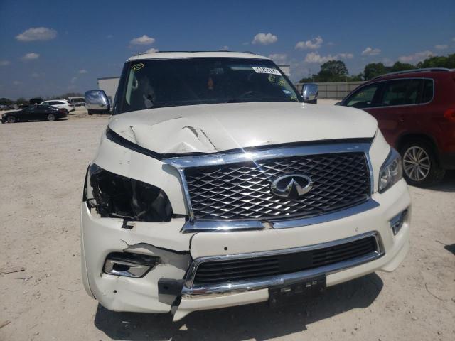 JN8AZ2NF6G9612930 - 2016 INFINITI QX80 WHITE photo 9