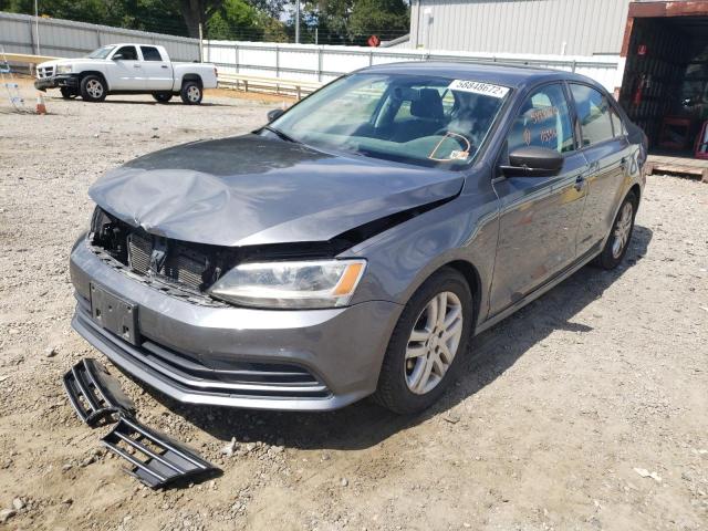 3VW2K7AJ6FM217977 - 2015 VOLKSWAGEN JETTA BASE Մոխրագույն լուսանկար 2