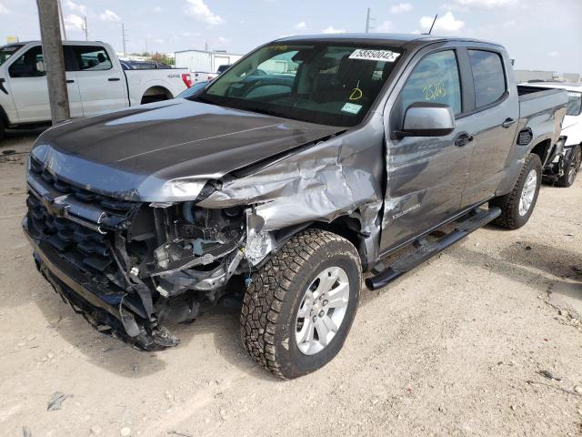 1GCGSCEA6M1201946 - 2021 CHEVROLET COLORADO L GRAY photo 2