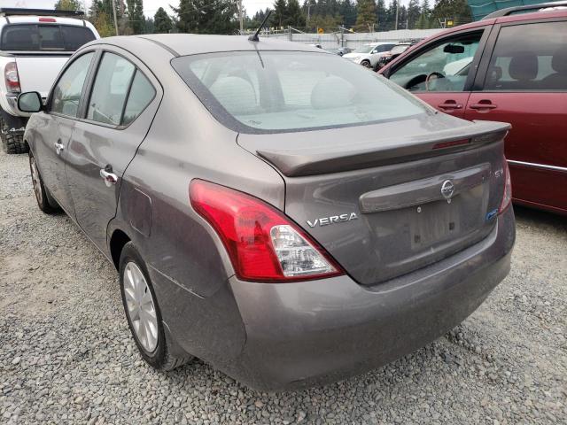 3N1CN7AP0DL868773 - 2013 NISSAN VERSA S GRAY photo 3