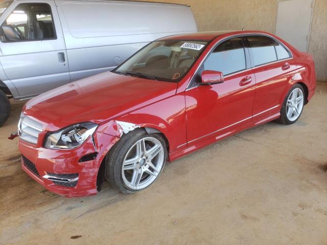 WDDGF4HB7DA852376 - 2013 MERCEDES-BENZ C 250 RED photo 2