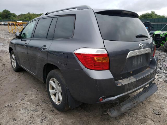 5TDBK3EH1AS039374 - 2010 TOYOTA HIGHLANDER CHARCOAL photo 3