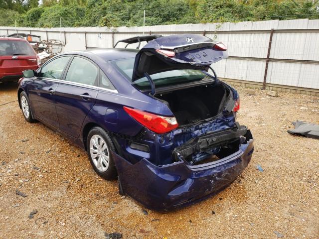 5NPEB4AC0BH187374 - 2011 HYUNDAI SONATA GLS BLUE photo 3