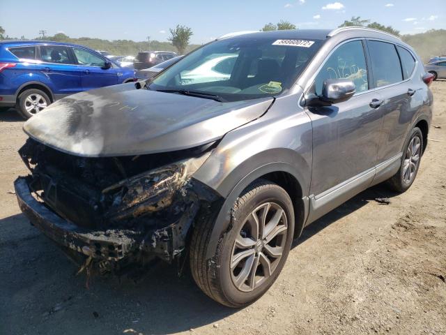 2HKRW2H96MH668477 - 2021 HONDA CR-V TOURI GRAY photo 2