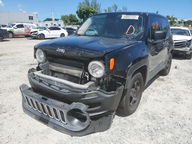 ZACCJAAT9GPE33975 - 2016 JEEP RENEGADE S BLACK photo 2