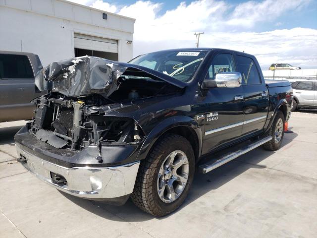 1C6RR7NT1HS800581 - 2017 RAM 1500 LARAM BLACK photo 2