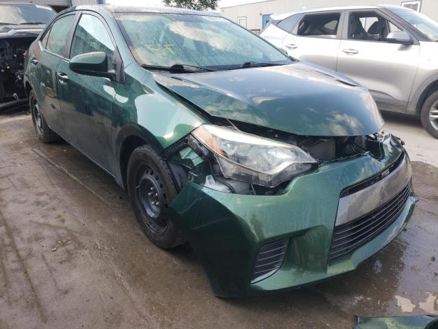 2T1BURHE3FC397834 - 2015 TOYOTA COROLLA L GREEN photo 1