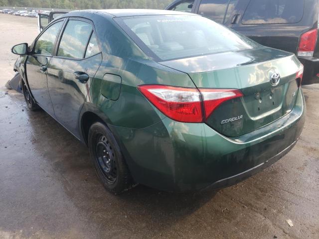 2T1BURHE3FC397834 - 2015 TOYOTA COROLLA L GREEN photo 3