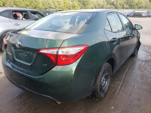 2T1BURHE3FC397834 - 2015 TOYOTA COROLLA L GREEN photo 4