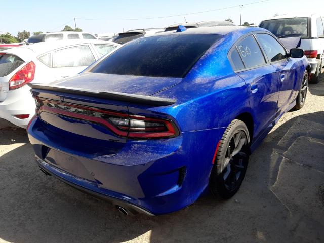 2C3CDXHG3MH650216 - 2021 DODGE CHARGER GT BLUE photo 4