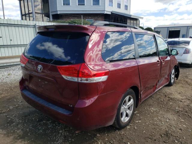 5TDKK3DC4ES459142 - 2014 TOYOTA SIENNA LE BURGUNDY photo 4