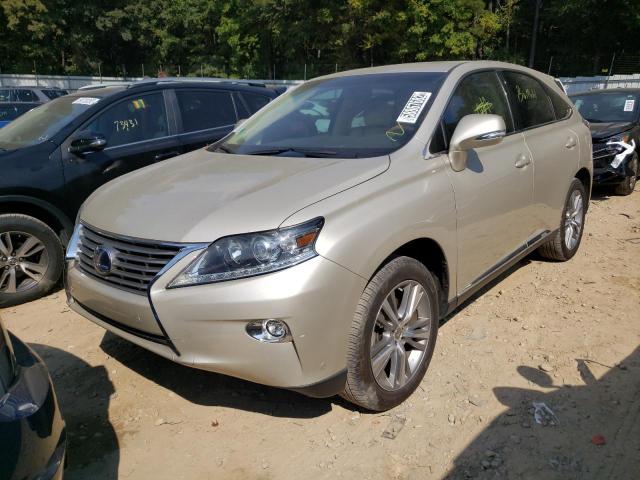 2T2ZB1BA2FC004624 - 2015 LEXUS RX 450H BEIGE photo 2