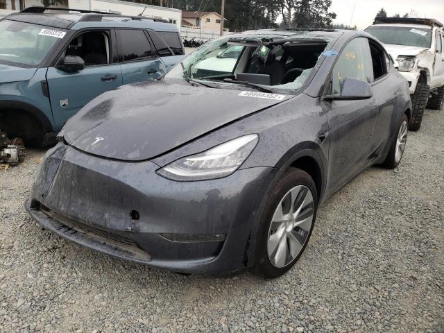 5YJYGDEE5MF207291 - 2021 TESLA MODEL Y فحمي صورة 2