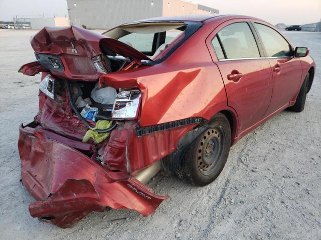 4A32B3FF0CE024450 - 2012 MITSUBISHI GALANT RED photo 4