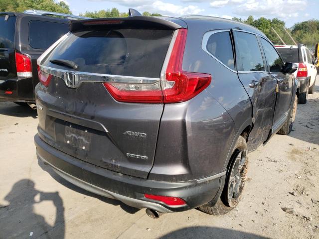 2HKRW2H94JH692580 - 2018 HONDA CR-V TOURI GRAY photo 4