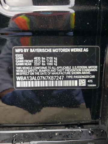 WBA13AL07N7K87247 - 2022 BMW M235XI BLACK photo 10