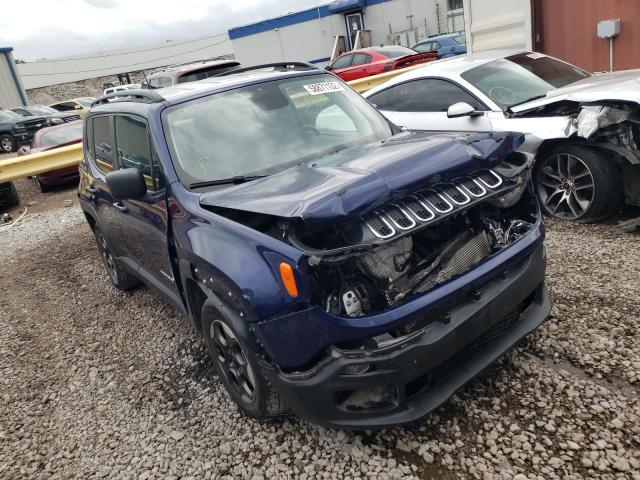 ZACCJAAB0JPG75116 - 2018 JEEP RENEGADE S BLUE photo 1