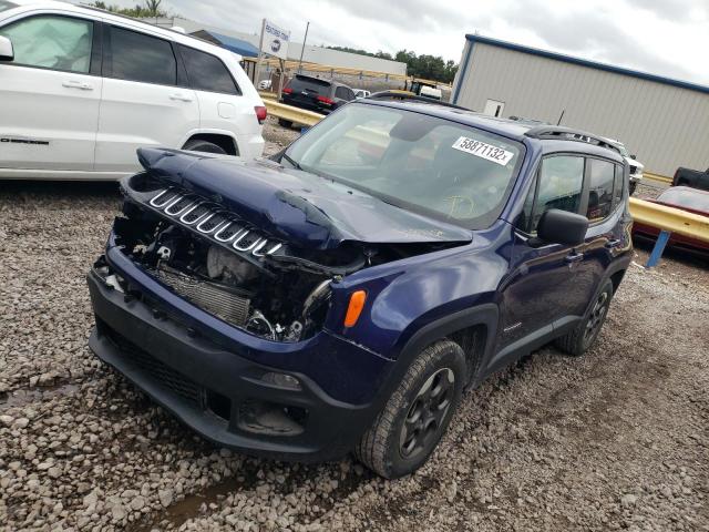 ZACCJAAB0JPG75116 - 2018 JEEP RENEGADE S BLUE photo 2