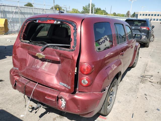 3GNCA13B29S516659 - 2009 CHEVROLET HHR LS BURGUNDY photo 4