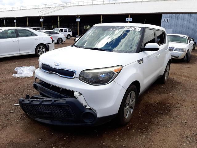 KNDJN2A21E7037770 - 2014 KIA SOUL WHITE photo 2