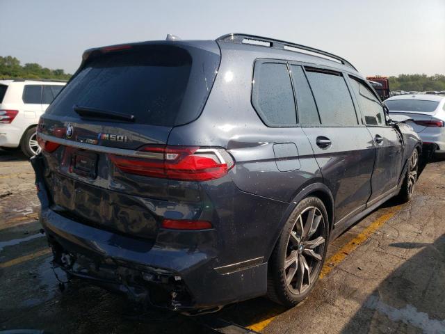 5UXCX6C03M9H71255 - 2021 BMW X7 M50I BLUE photo 4