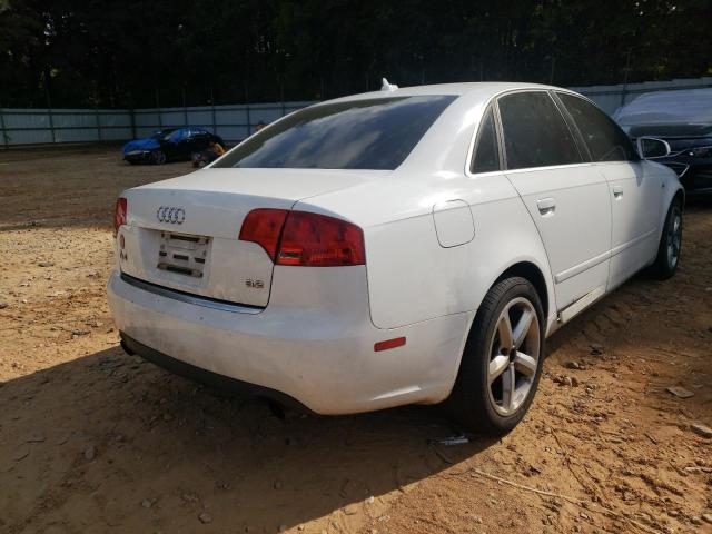 WAUAH78E17A219573 - 2007 AUDI A4 3.2 WHITE photo 4