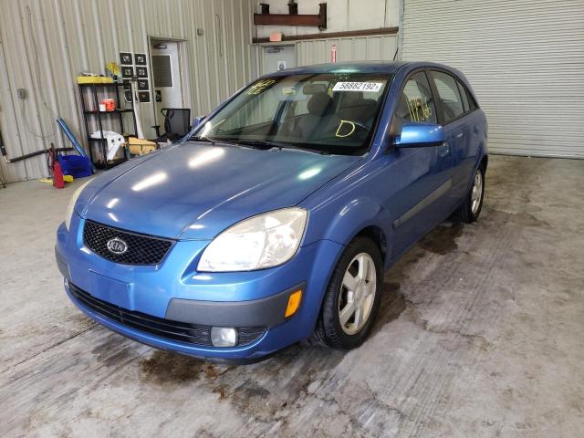 KNADE163666112816 - 2006 KIA RIO 5 BLUE photo 2