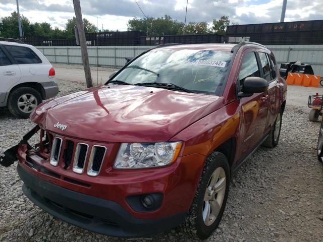 1C4NJCBA5CD550740 - 2012 JEEP COMPASS SP RED photo 2