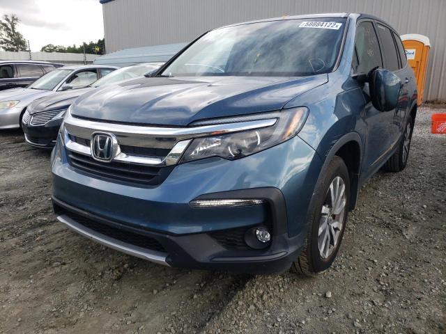 5FNYF6H43KB091880 - 2019 HONDA PILOT EXL BLUE photo 2