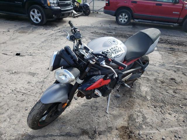 SMTL03NE4FT667455 - 2015 TRIUMPH MOTORCYCLE STREET TRI GRAY photo 2