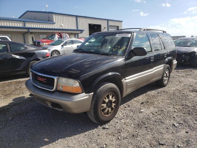 1GKDT13W312139337 - 2001 GMC JIMMY BLACK photo 2