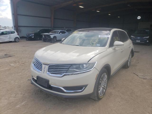 2LMTJ6LR8GBL46152 - 2016 LINCOLN MKX RESERV BEIGE photo 2