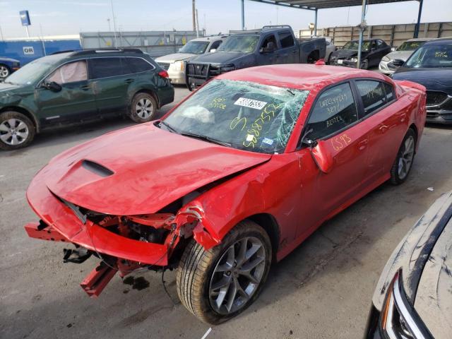 2C3CDXHG0NH168904 - 2022 DODGE CHARGER GT RED photo 2