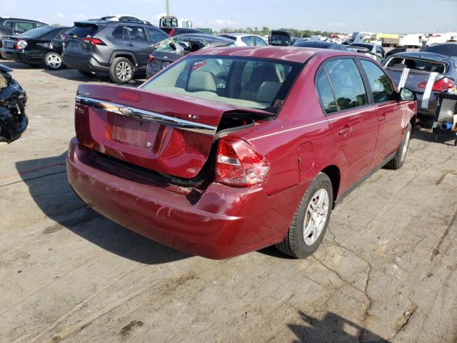 1G1ZS57F17F181862 - 2007 CHEVROLET MALIBU LS MAROON photo 4