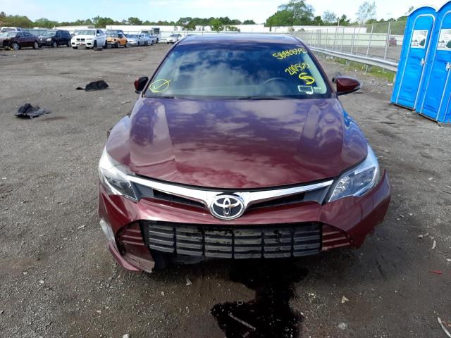 4T1BK1EB3GU200565 - 2016 TOYOTA AVALON XLE RED photo 9